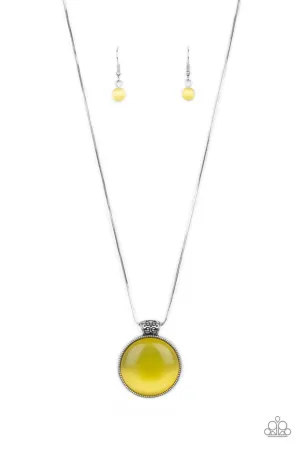 Look into My Aura Yellow Paparazzi Necklace