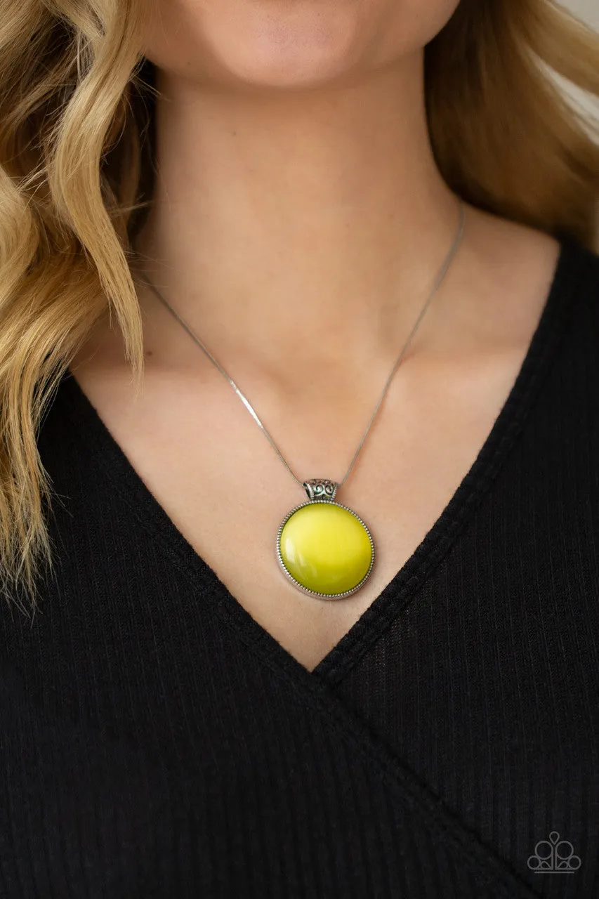 Look into My Aura Yellow Paparazzi Necklace