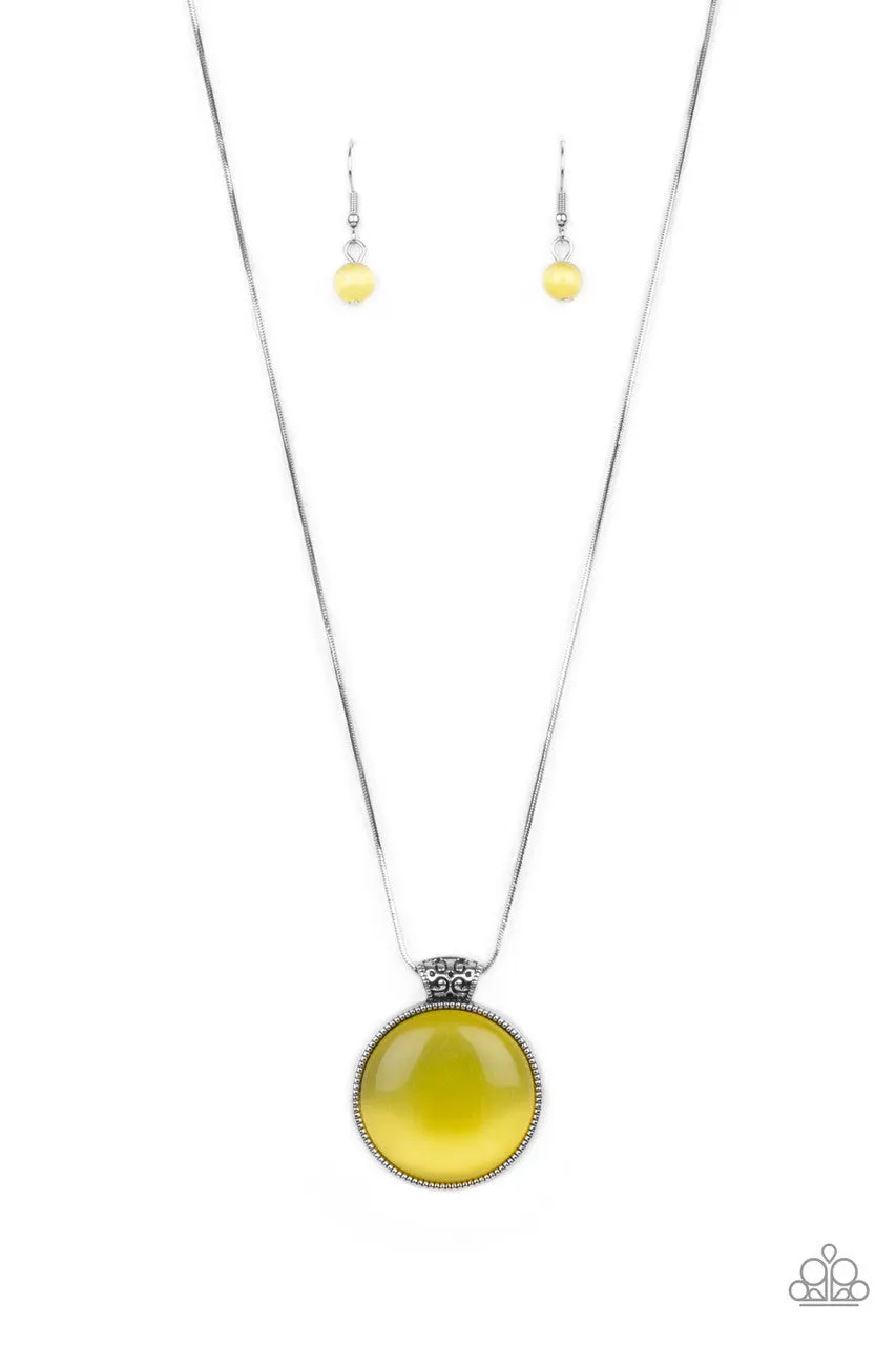Look into My Aura Yellow Paparazzi Necklace