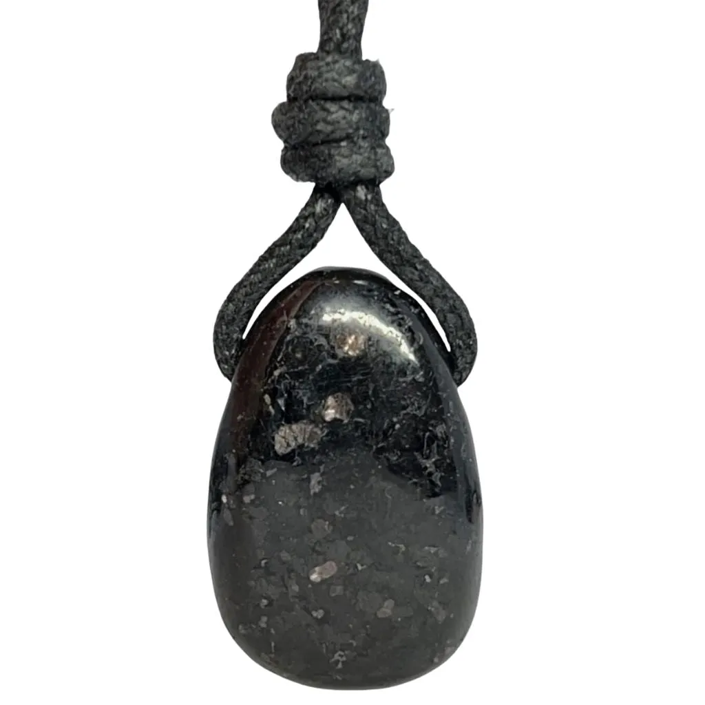 Luck Strings Nuummite Pendant - Mystical Empowerment