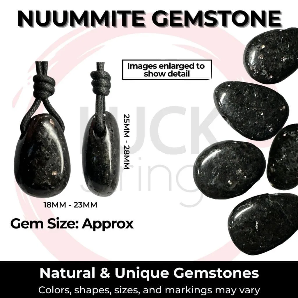 Luck Strings Nuummite Pendant - Mystical Empowerment