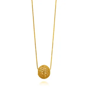 LUCRECIA GOLD LARGE SPHERE LONG NECKLACE FILIGREE