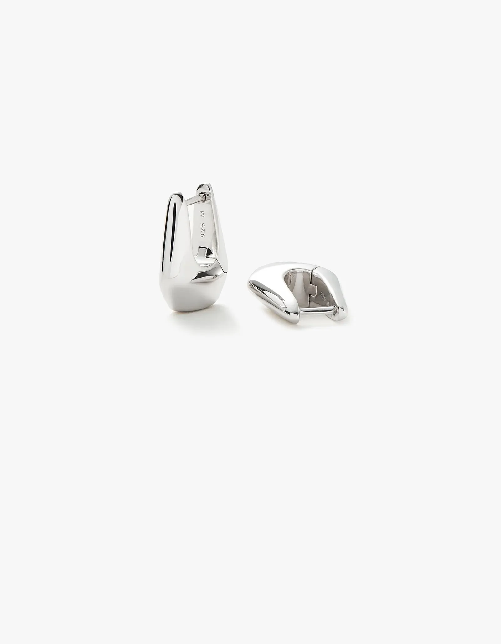 Lucy Williams Arco Small Hoop Earrings - Silver