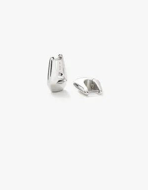 Lucy Williams Arco Small Hoop Earrings - Silver