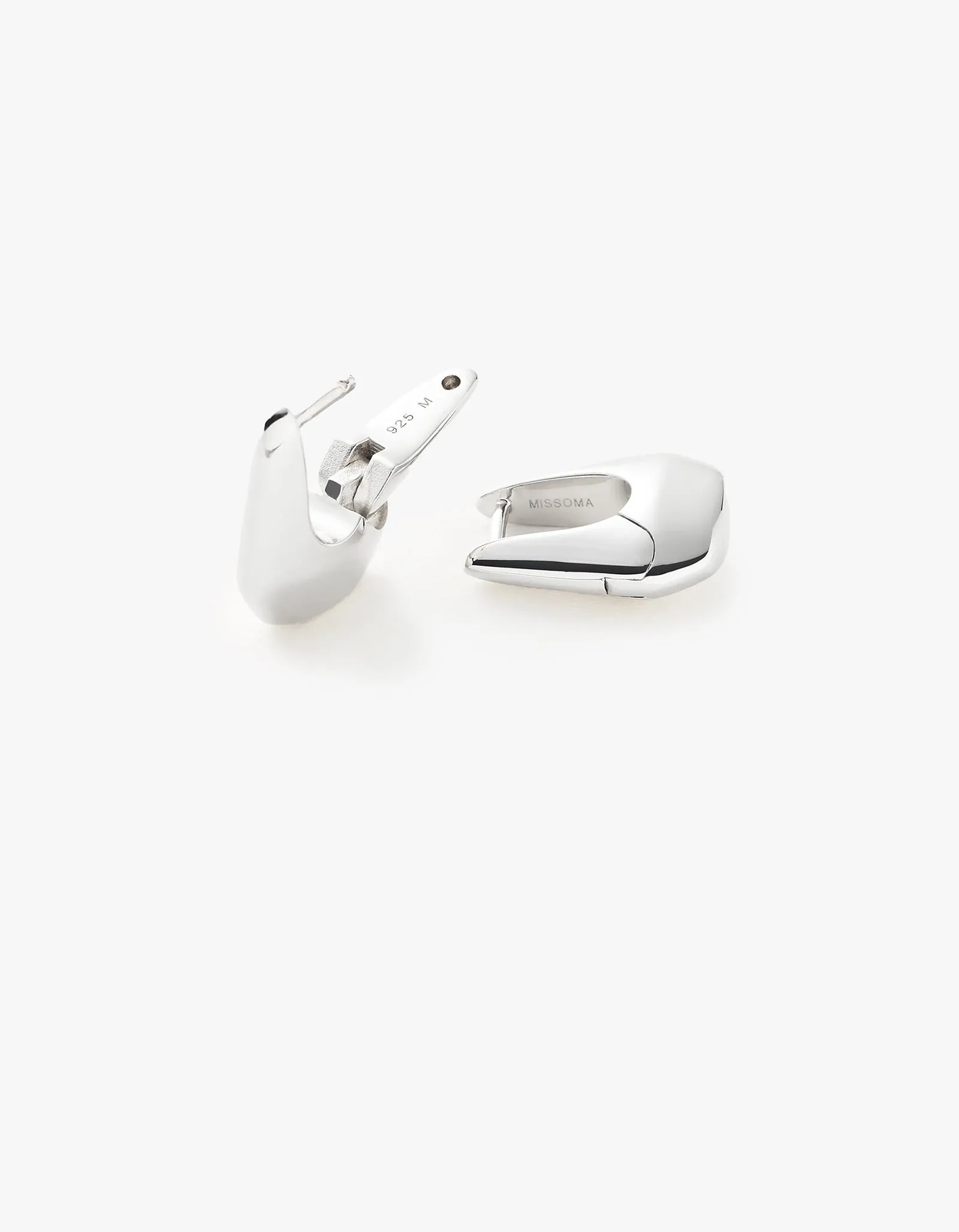 Lucy Williams Arco Small Hoop Earrings - Silver