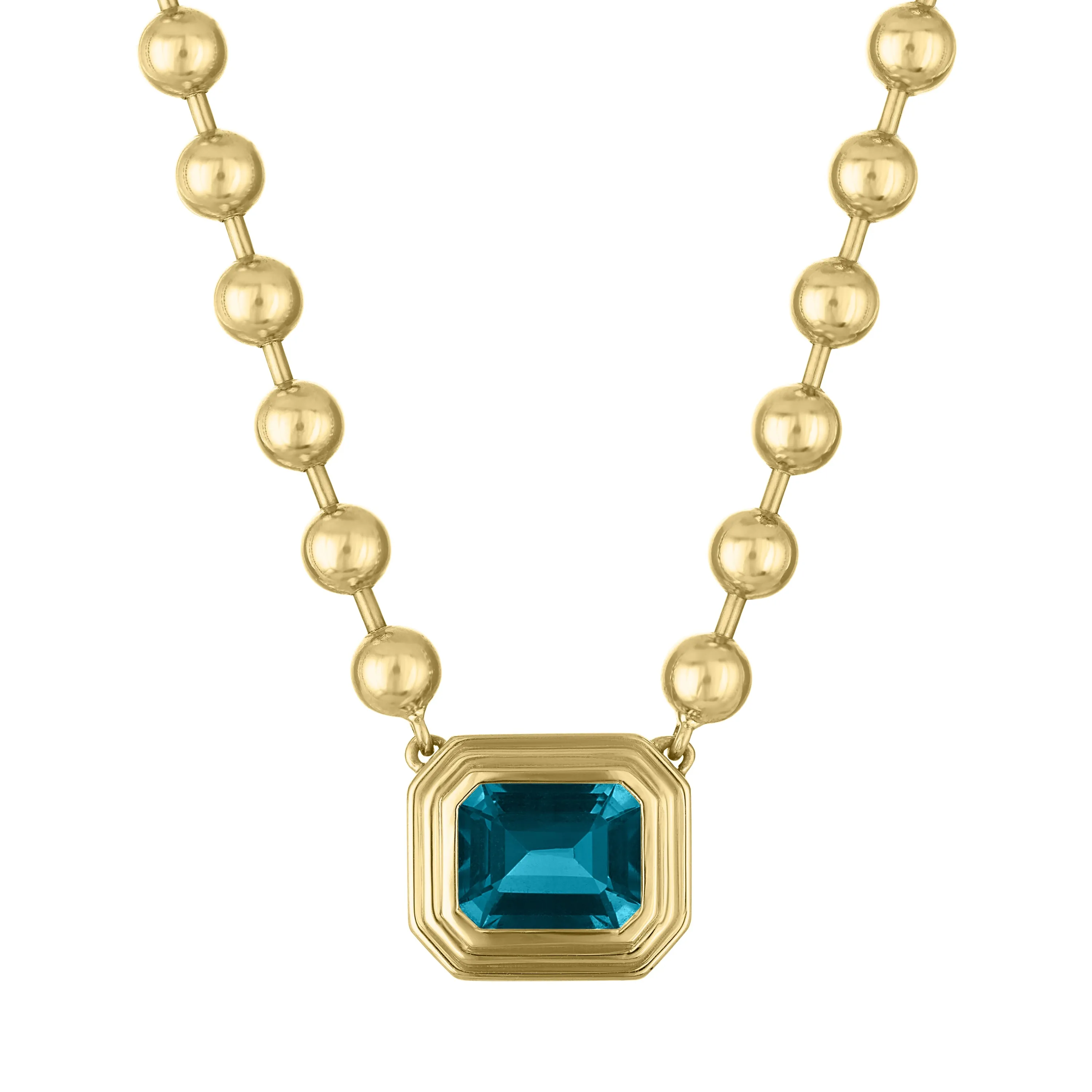 MAC Double Bezel Ball Chain Necklace
