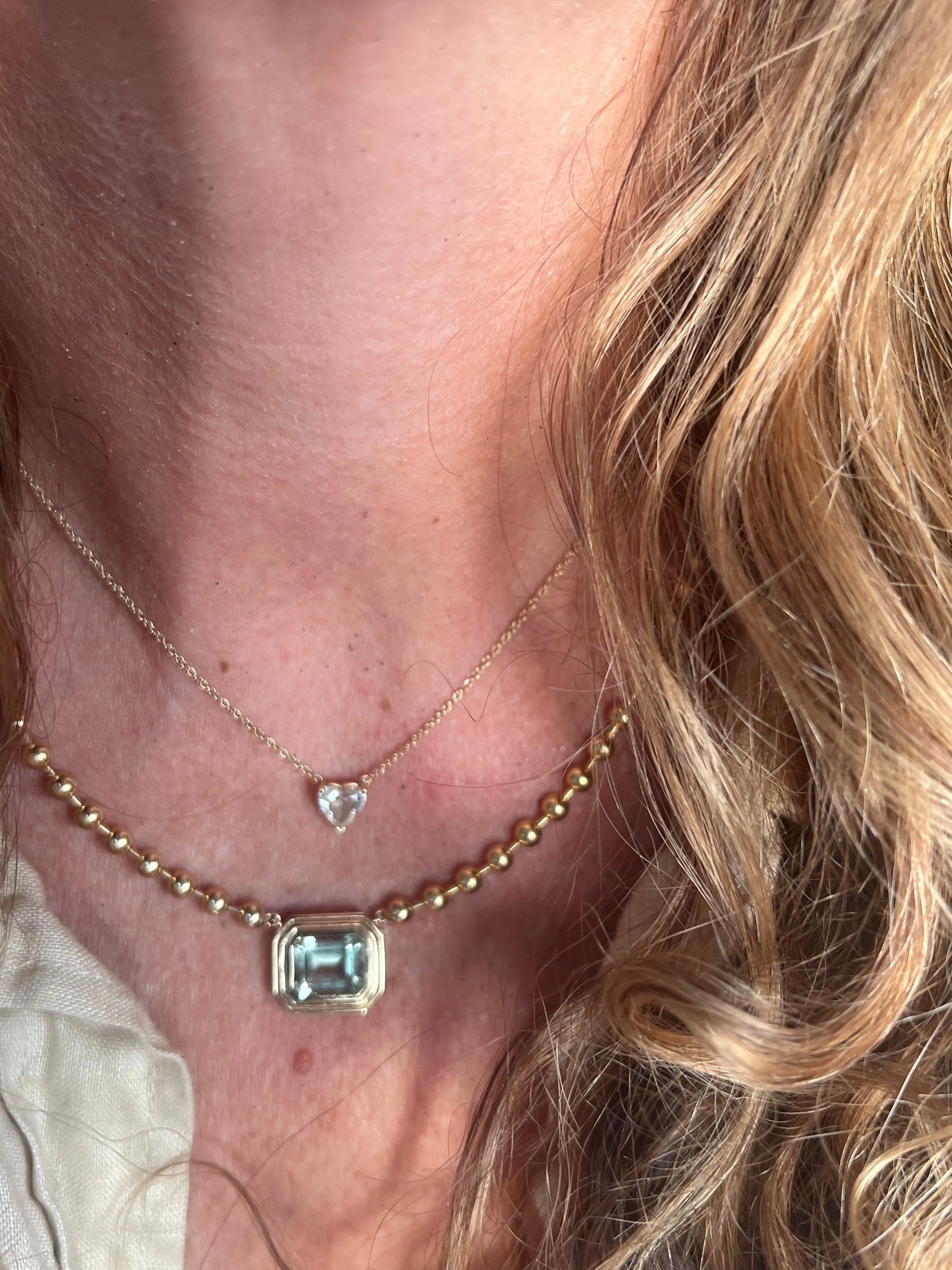 MAC Double Bezel Ball Chain Necklace