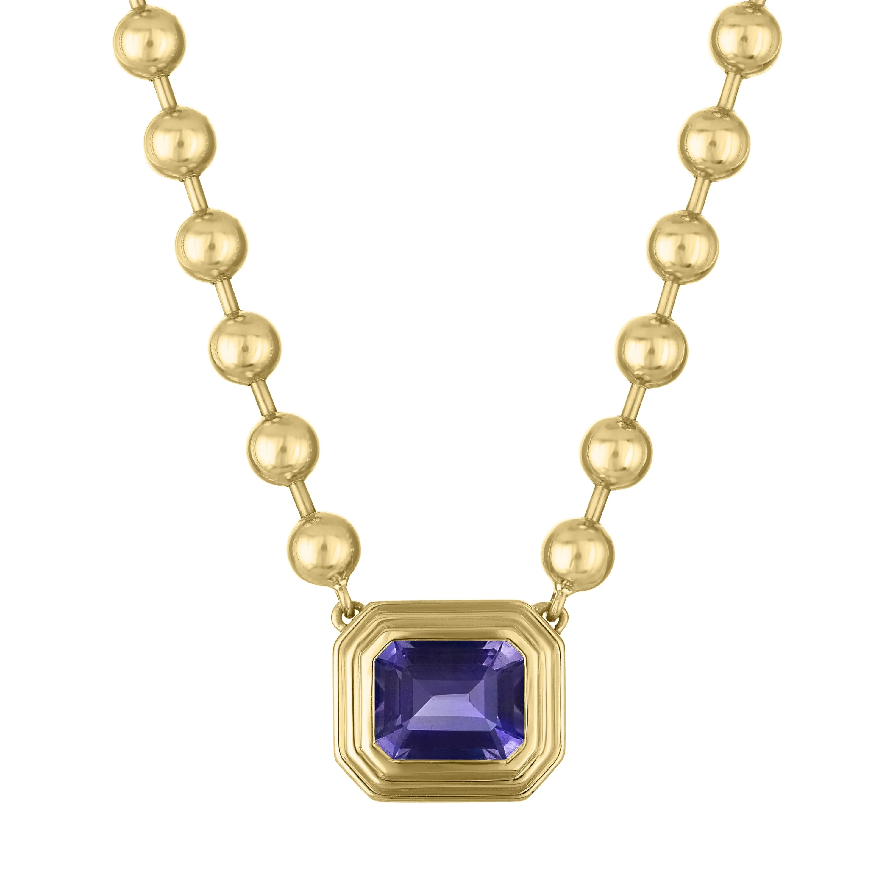 MAC Double Bezel Ball Chain Necklace