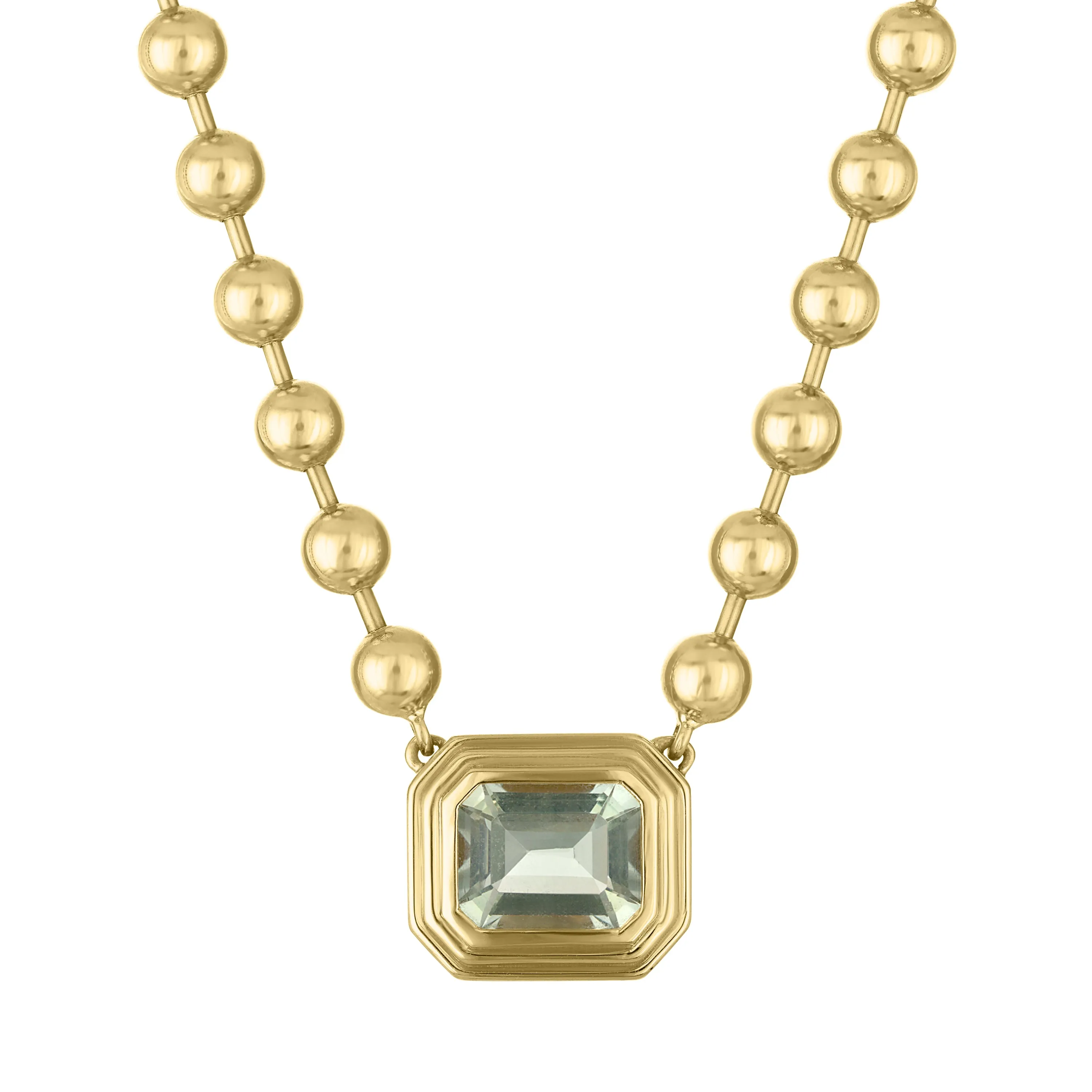MAC Double Bezel Ball Chain Necklace