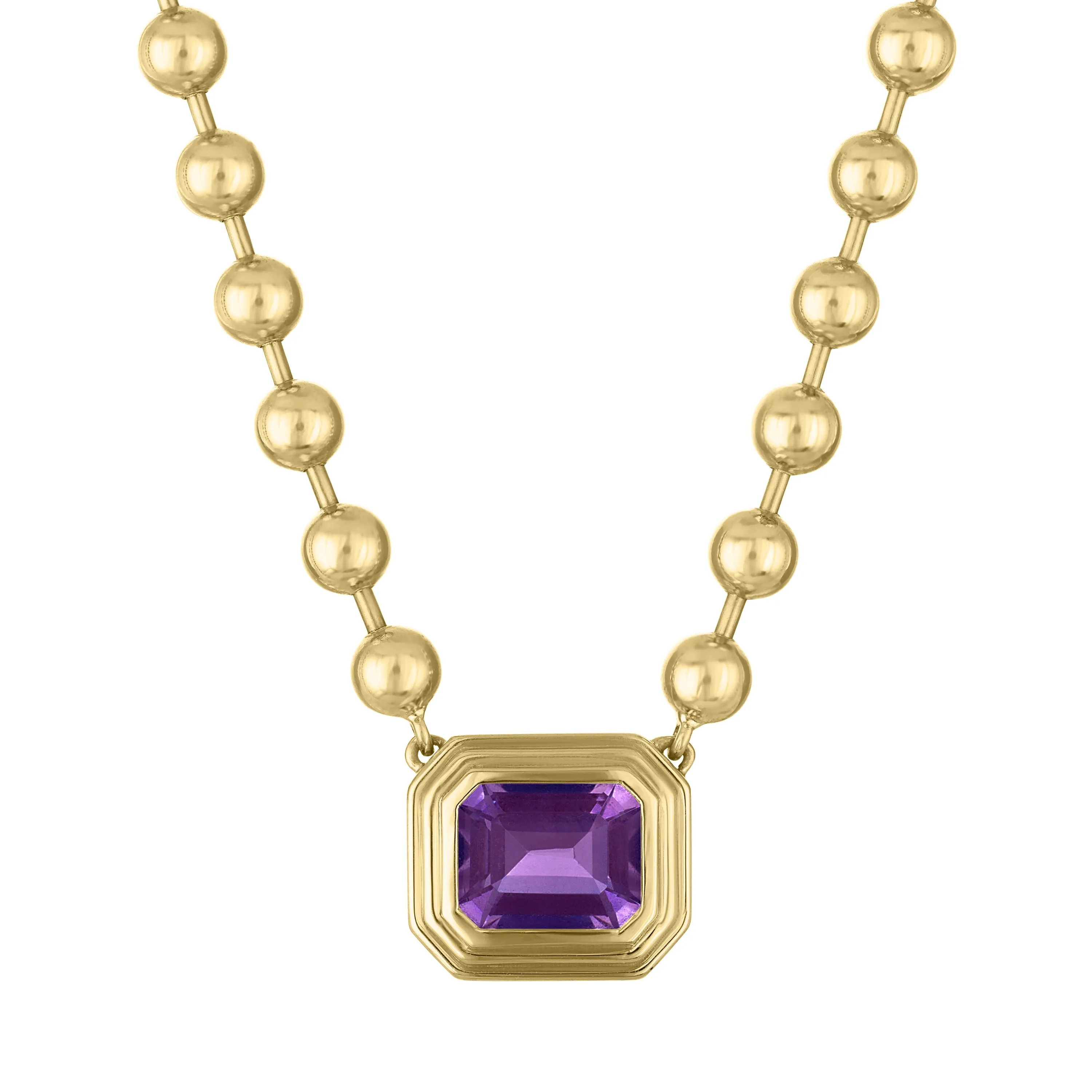 MAC Double Bezel Ball Chain Necklace