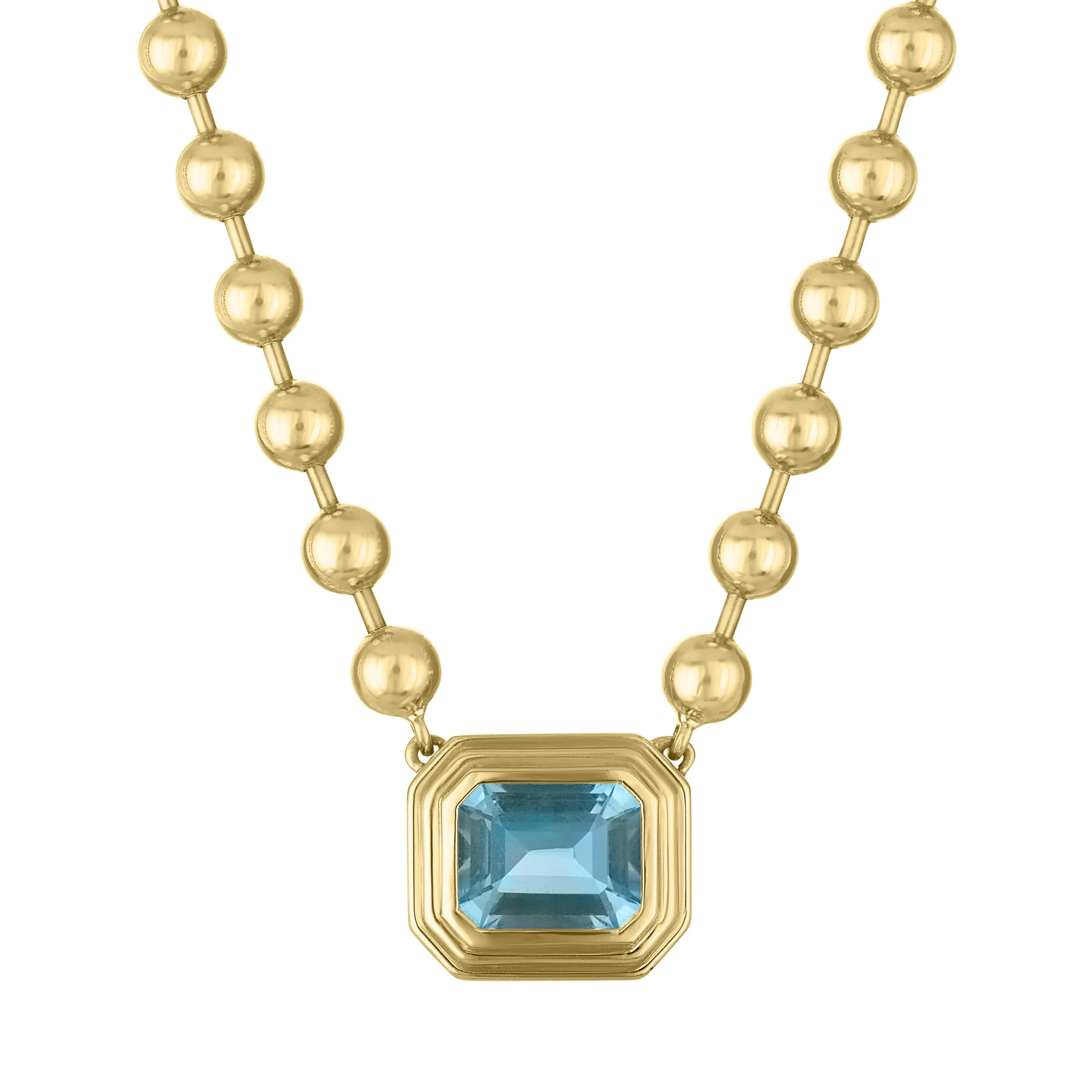 MAC Double Bezel Ball Chain Necklace