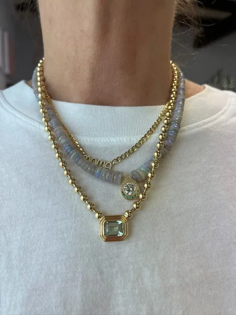 MAC Double Bezel Ball Chain Necklace