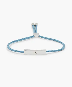 Mad Matt Rope Bracelet in Pigeon Blue/Silver