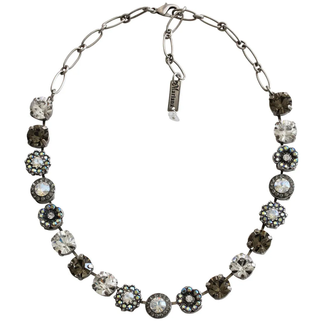 Mariana "Ice" Silver Plated Lovable Rosette Crystal Necklace, 3084 512
