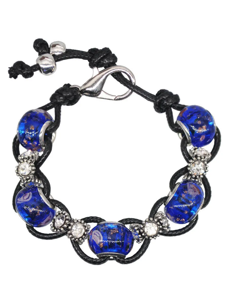 Marine glass beads beaded crystal bracelet college wind bag hanging accessories