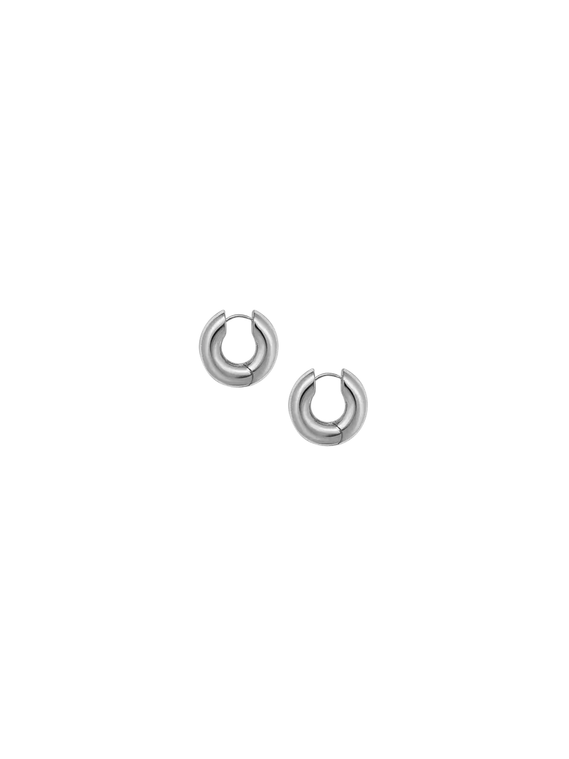 Medium Terra Hoops in Silver