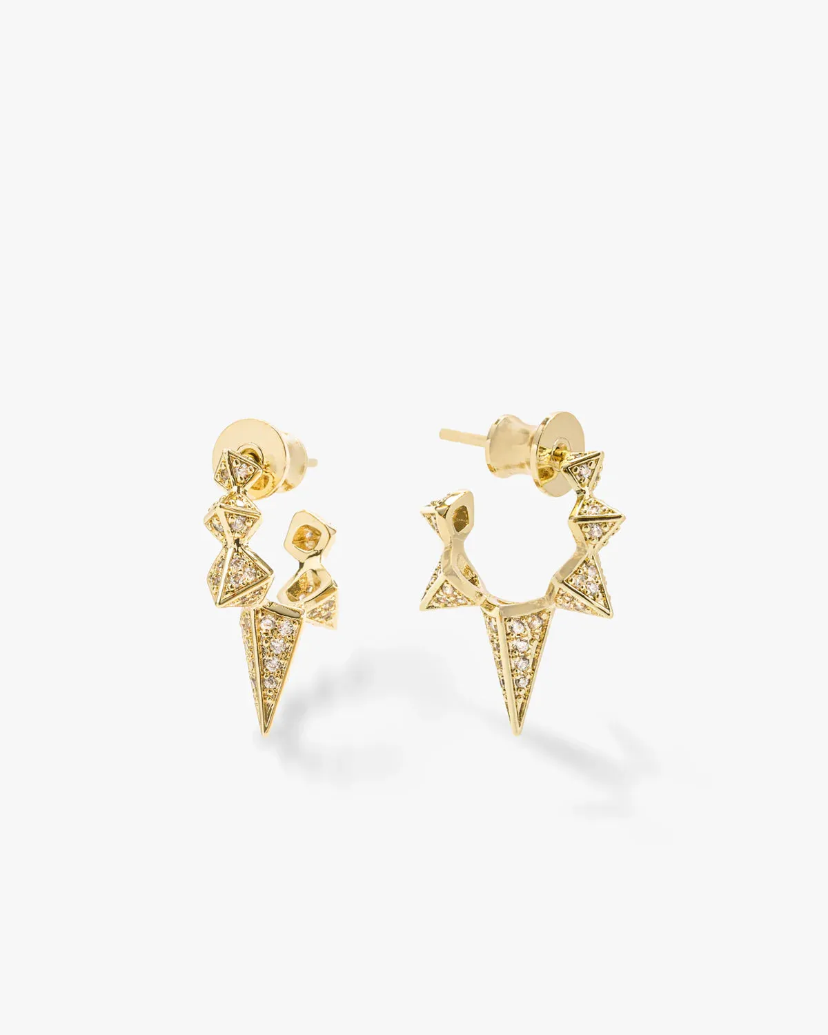 Melinda Maria Gabriella Pavé Spiked Hoops