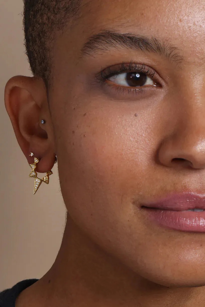 Melinda Maria Gabriella Pavé Spiked Hoops