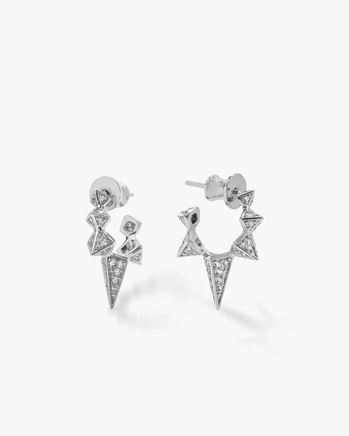 Melinda Maria Gabriella Pavé Spiked Hoops