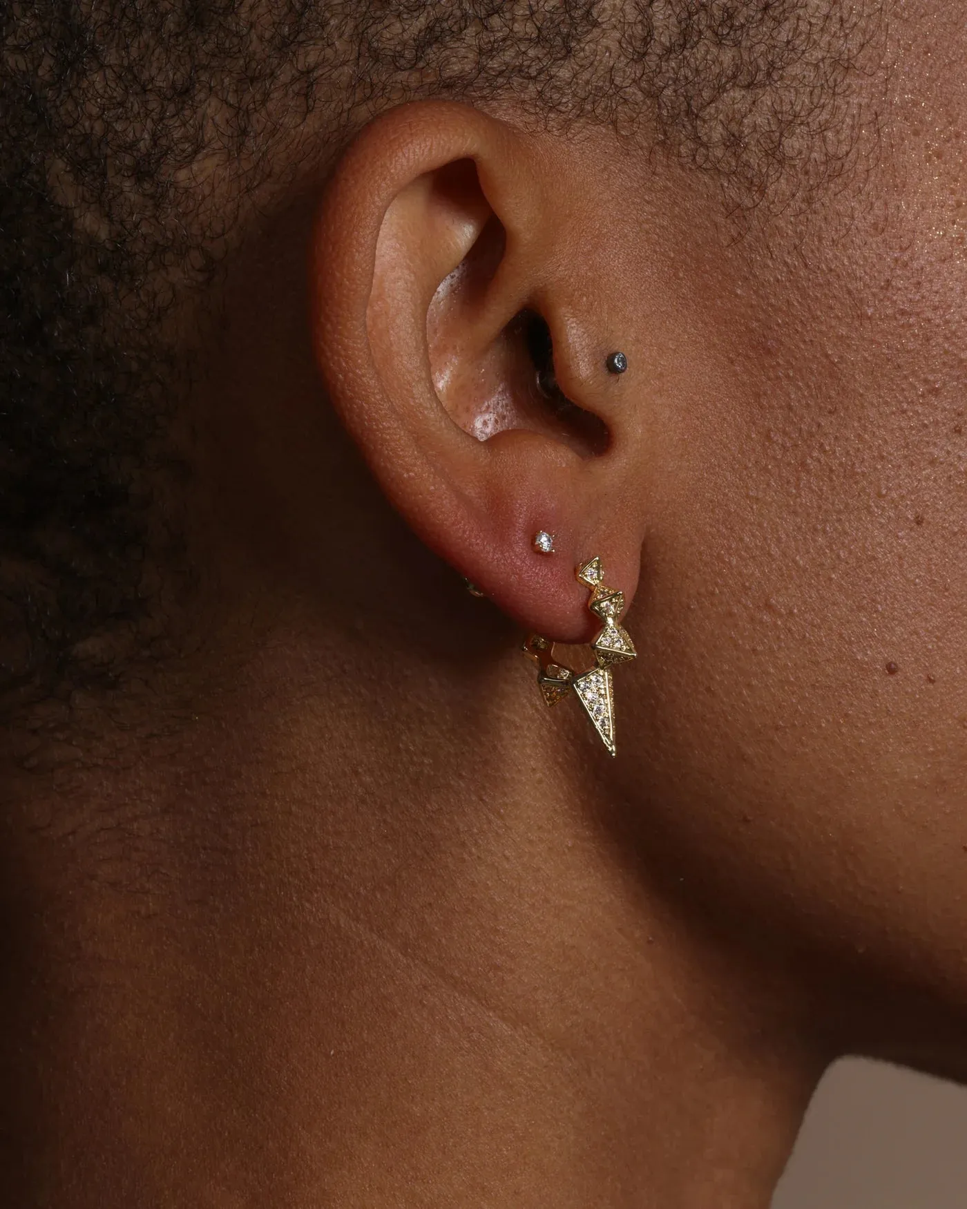 Melinda Maria Gabriella Pavé Spiked Hoops