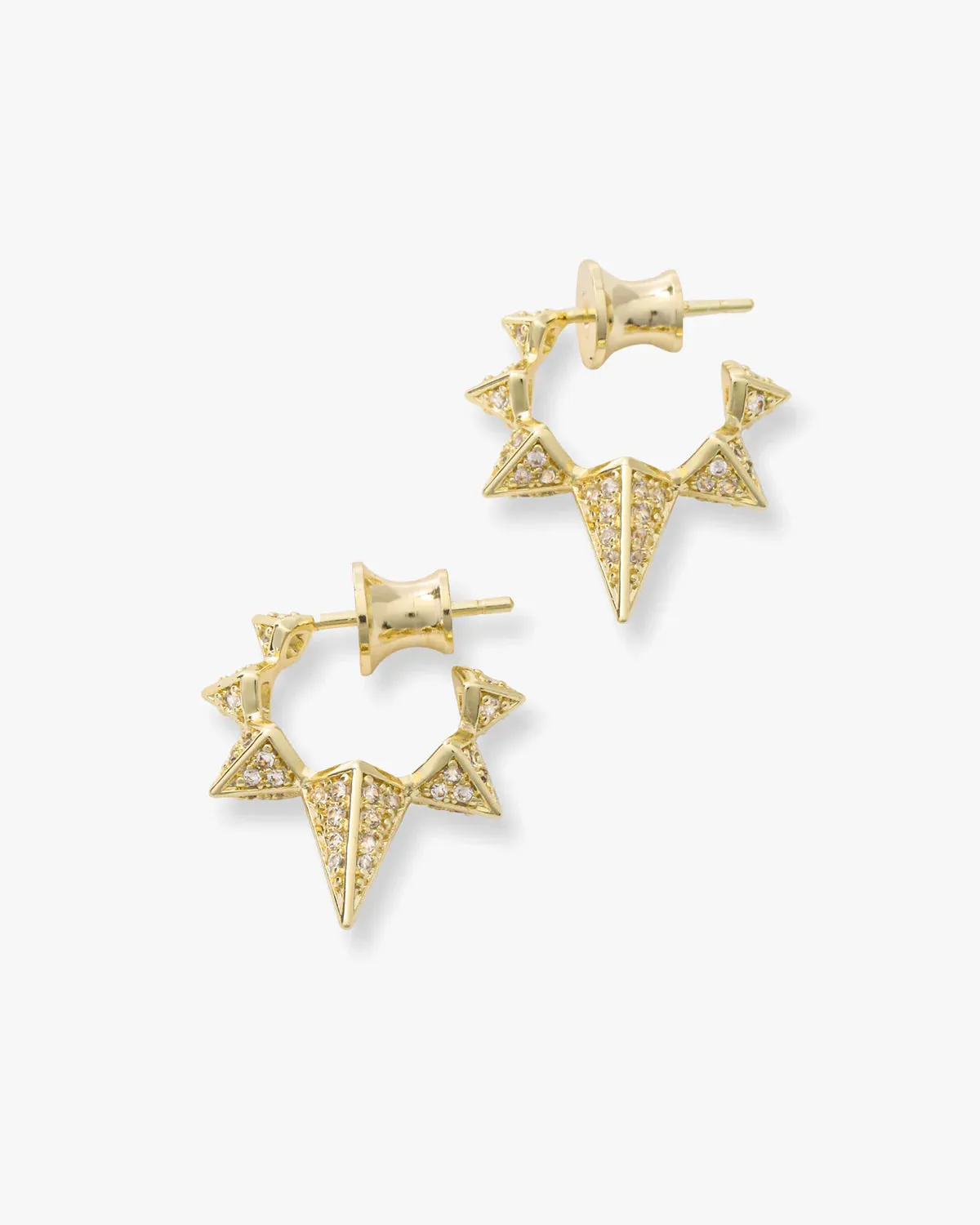 Melinda Maria Gabriella Pavé Spiked Hoops