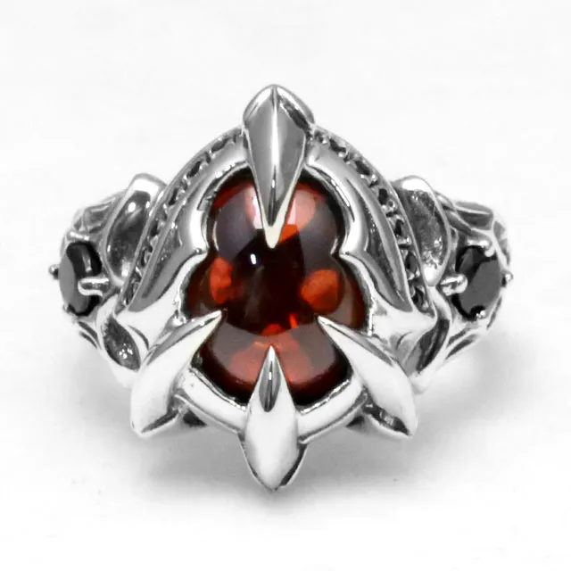men's hip-hop retro beast claw gemstone ring
