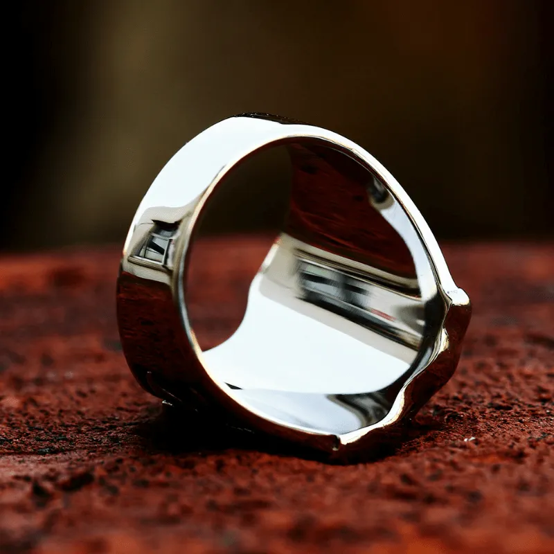 Men's Punk Retro Shield Cross Pattern Ring
