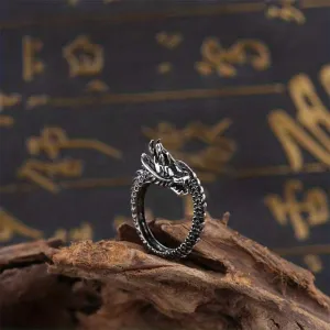 Men's Retro Dragon Ring Domineering Exaggerated Open Ring