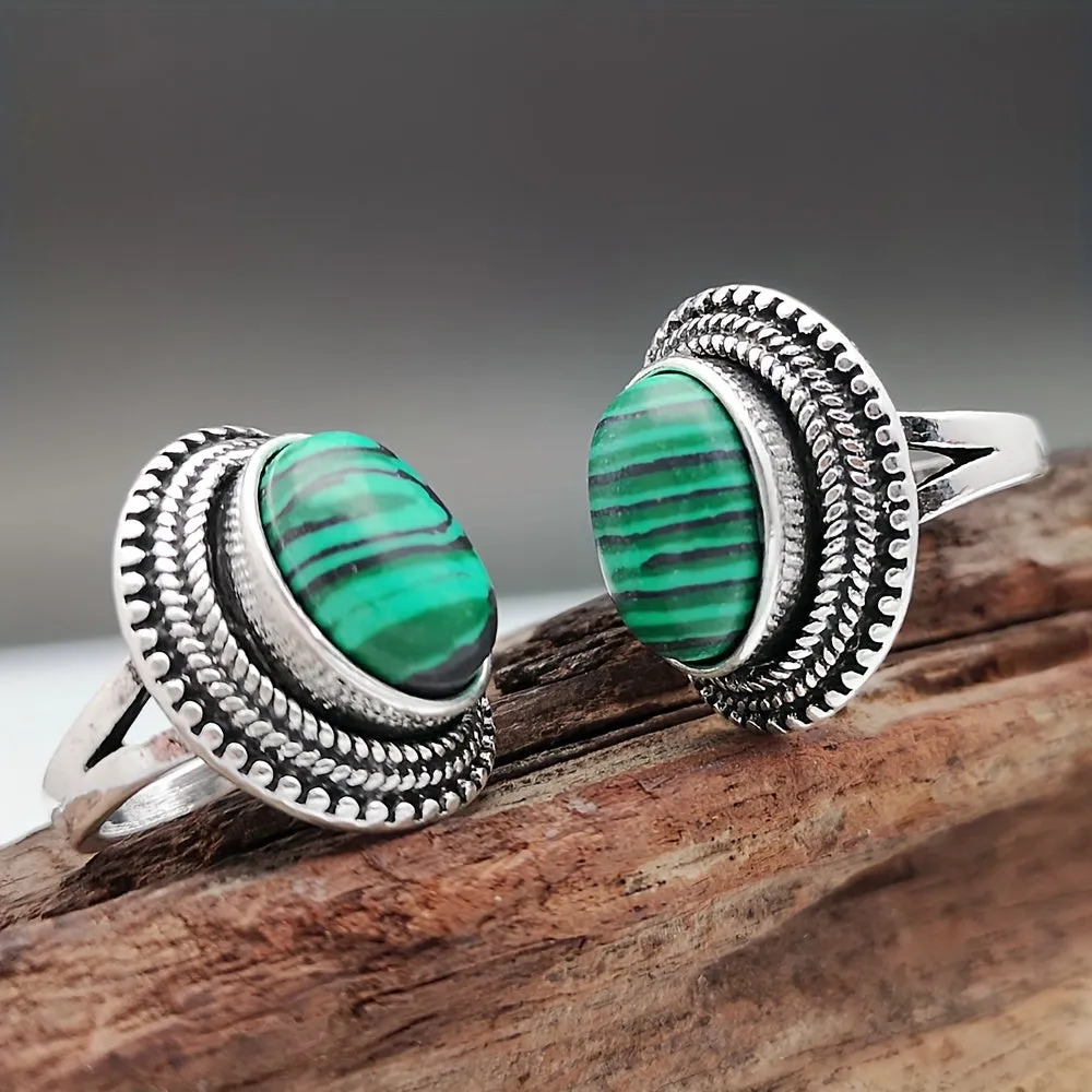 Men's Retro Turquoise Ring Party Jewelry