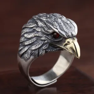 Men's Ring Retro Eagle Opening Adjustable Men's Ring