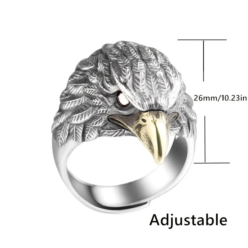 Men's Ring Retro Eagle Opening Adjustable Men's Ring