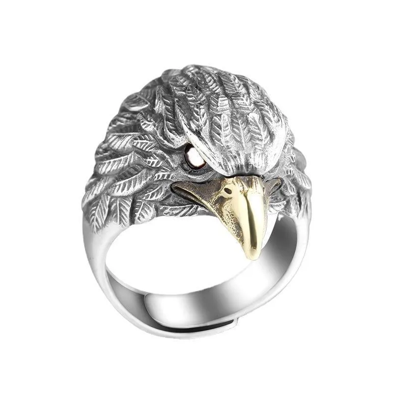 Men's Ring Retro Eagle Opening Adjustable Men's Ring