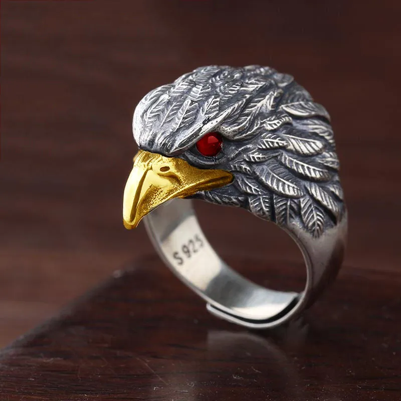 Men's Ring Retro Eagle Opening Adjustable Men's Ring