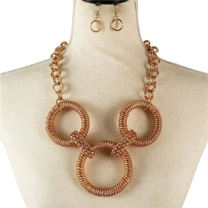 Metal Chunky Necklace Set