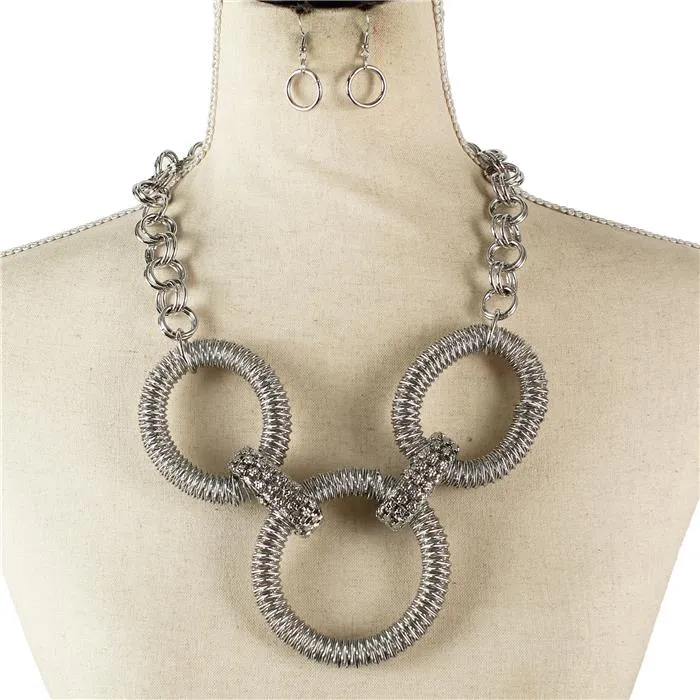 Metal Chunky Necklace Set