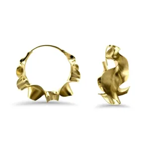 Michael Good Ruffle Hoop Earrings - Medium