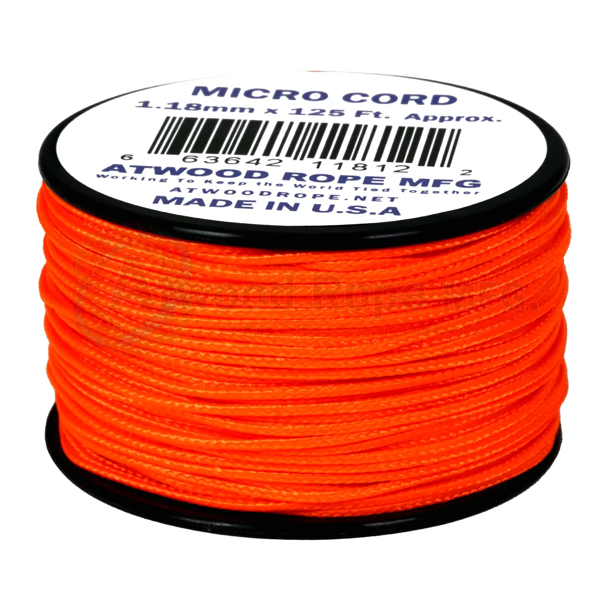 Microcord- Neon Orange 125 ft. 100 lb. Tensile Strength