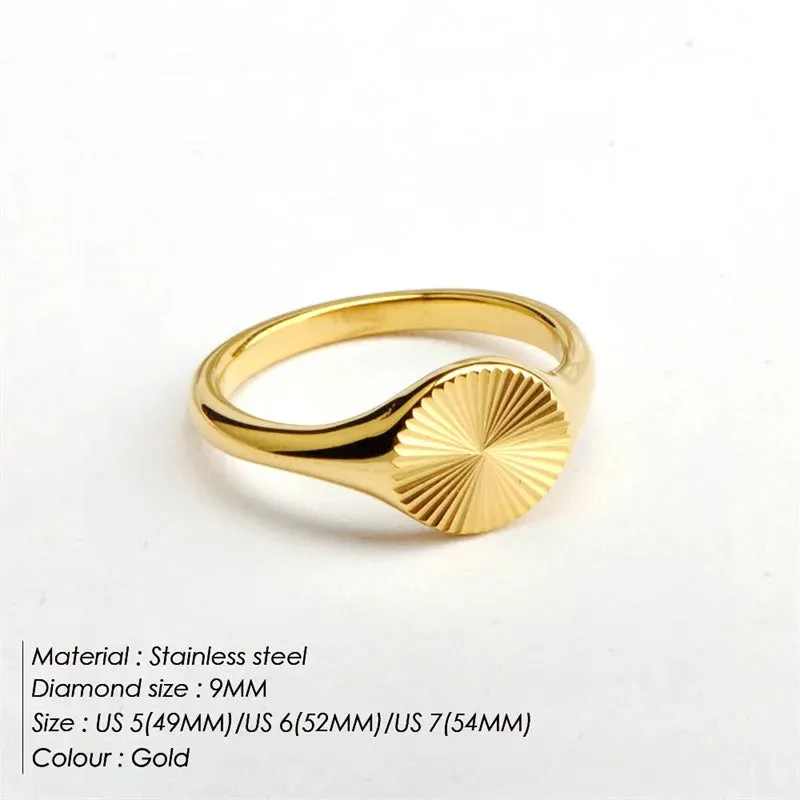 Minimalist Dainty Ray Ring