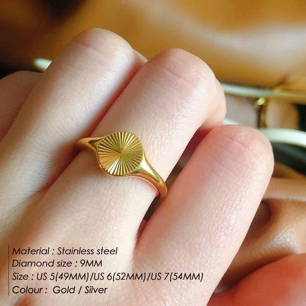 Minimalist Dainty Ray Ring
