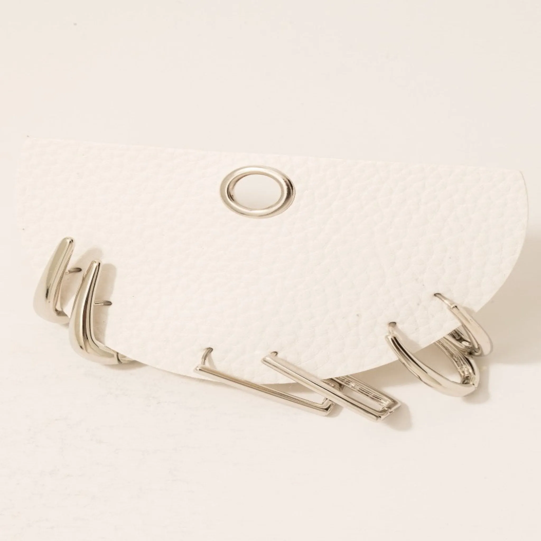 Mixed Long Oval Hinge Hoop Earrings Set