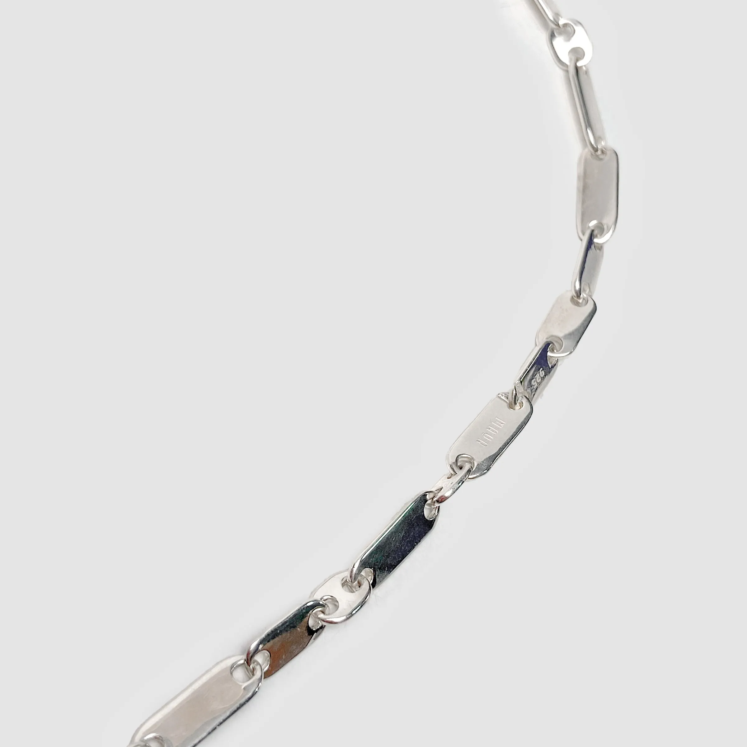 Monolinka 5MM Mix Necklace in Silver - 22"