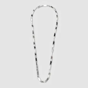Monolinka 5MM Mix Necklace in Silver - 22"