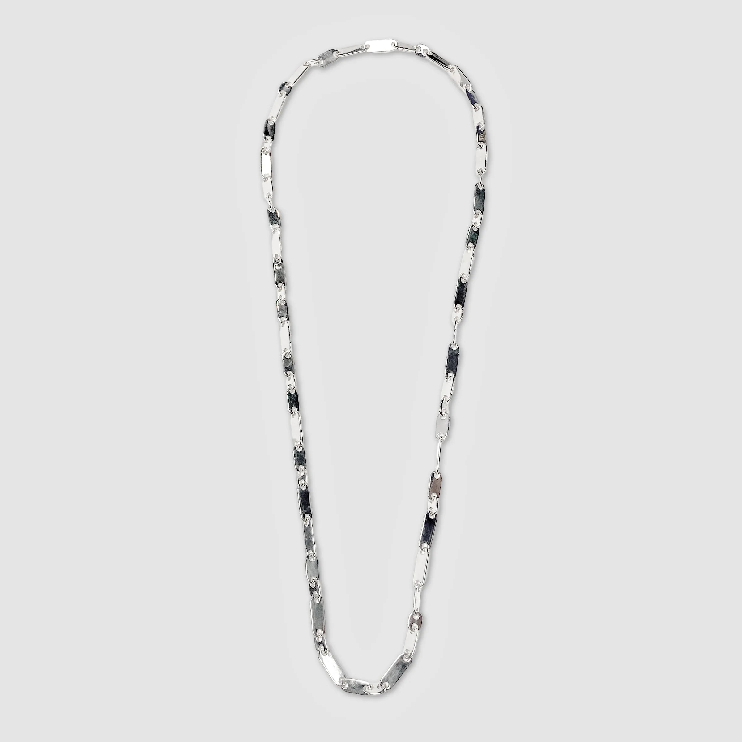 Monolinka 5MM Mix Necklace in Silver - 22"