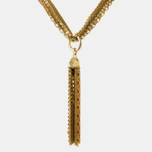 Multi Chain Tassel  Necklace 36"
