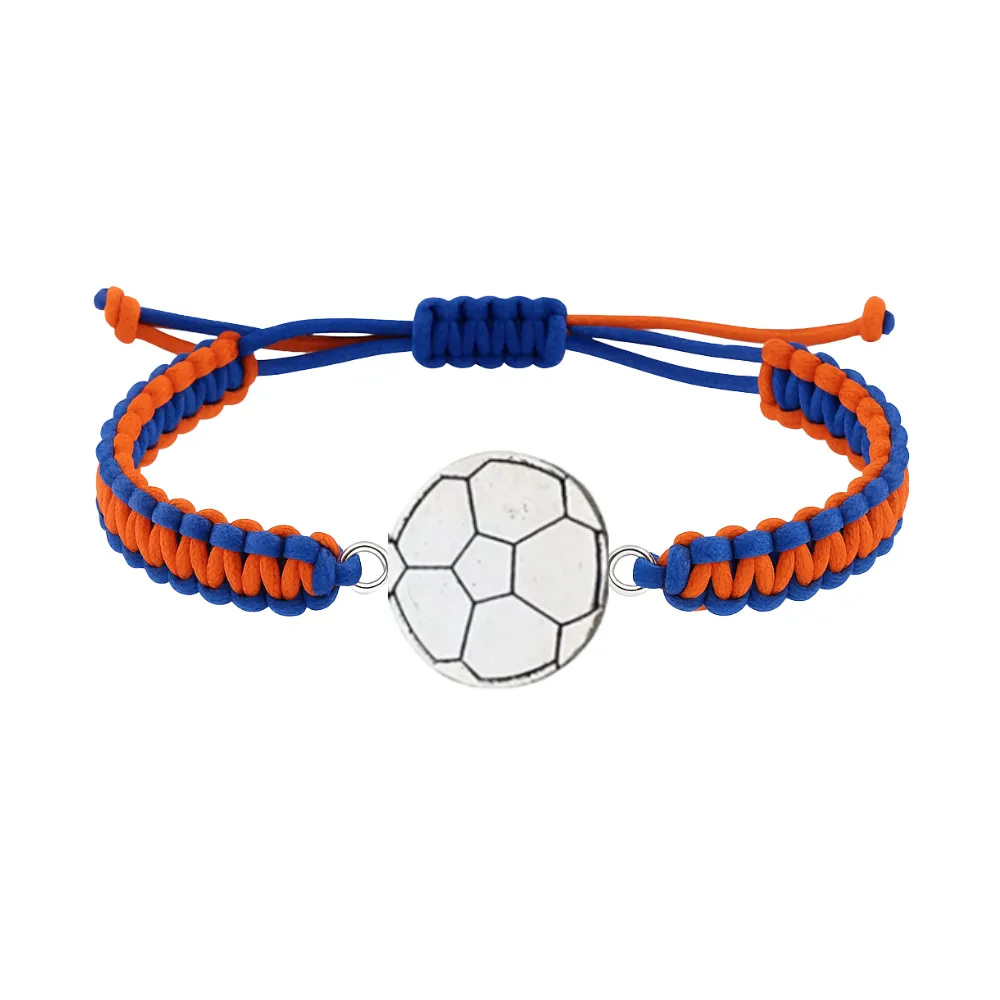Multi Colored Silver Soccer Bracelet - Pick Colors & Charms