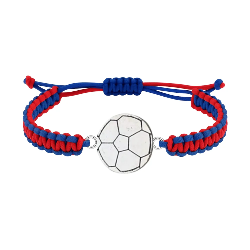Multi Colored Silver Soccer Bracelet - Pick Colors & Charms