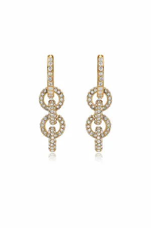 Multi-Ring Crystal Dangle Earrings
