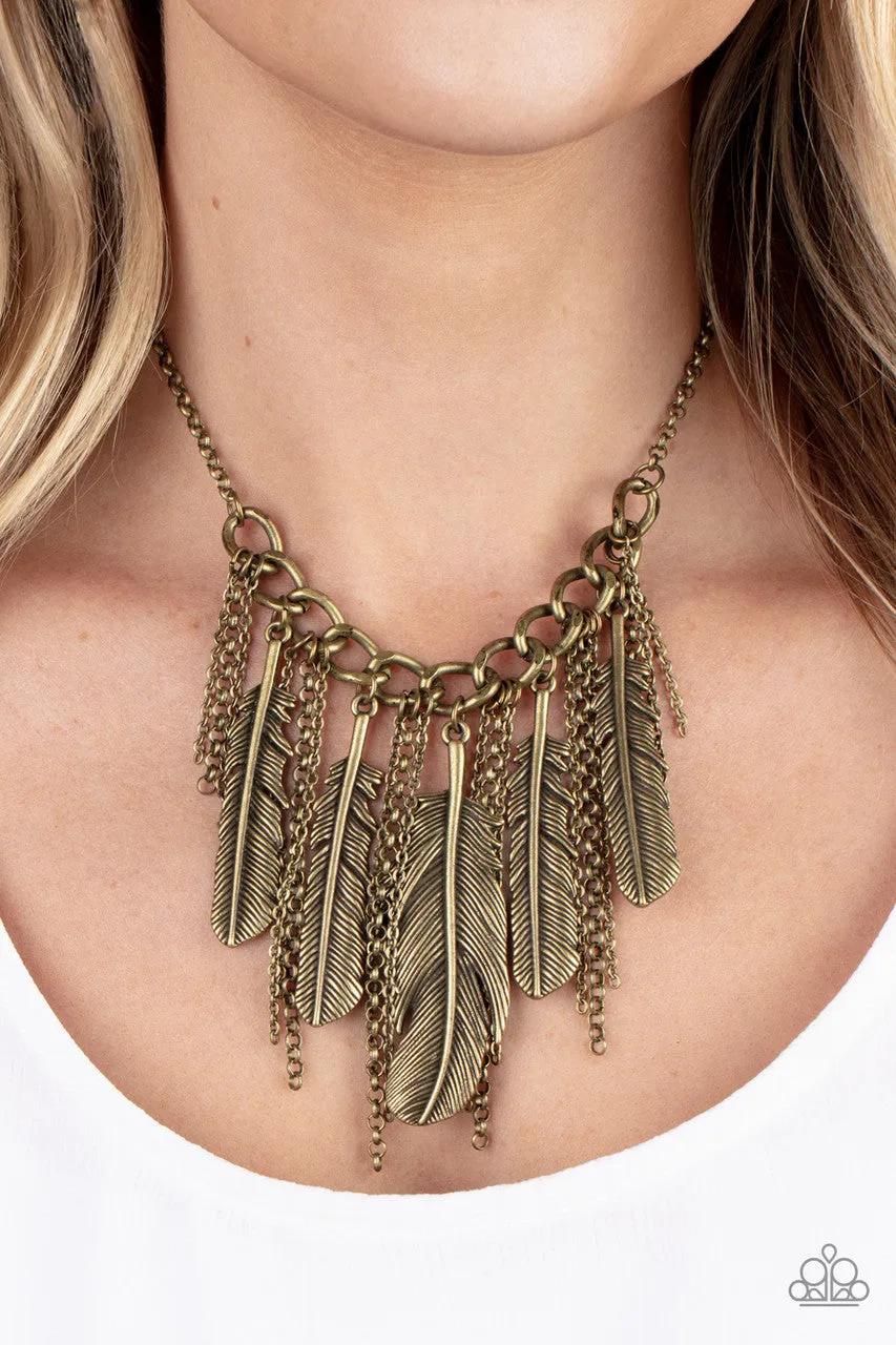 NEST Friends Forever Brass Paparazzi Necklace