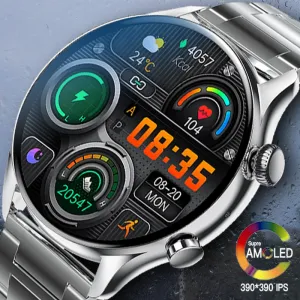 New 390*390 Screen Smart Watch Always Display The Time Bluetooth Call Sports Fitness Tracker NFC Smartwatch For Men Android IOS