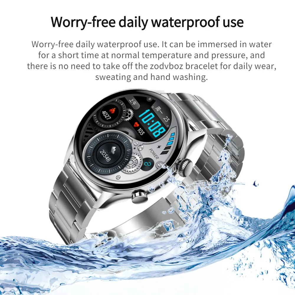 New 390*390 Screen Smart Watch Always Display The Time Bluetooth Call Sports Fitness Tracker NFC Smartwatch For Men Android IOS